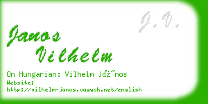 janos vilhelm business card